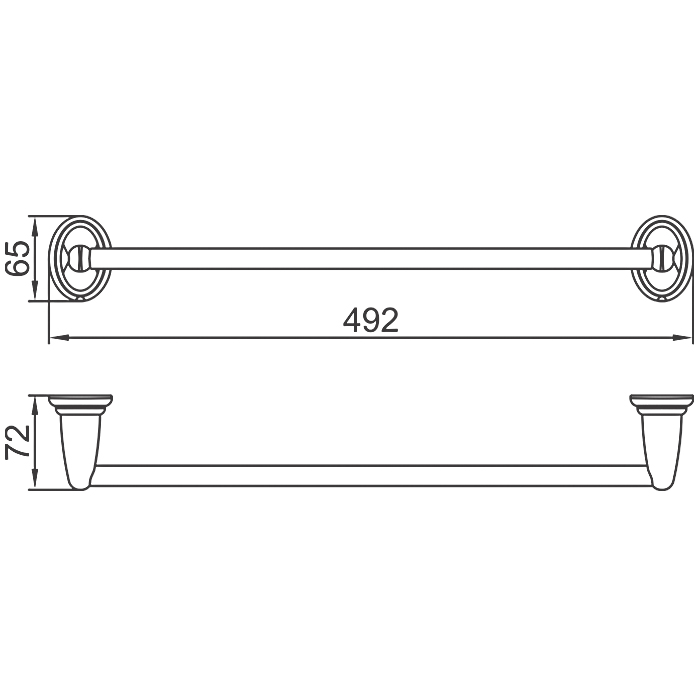 Полотенцедержатель одинарный L1501-1