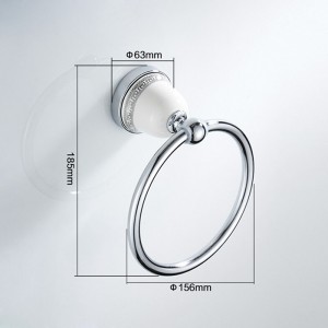 Полотенцедержатель кольцо, серебряный LEDEME L3604
