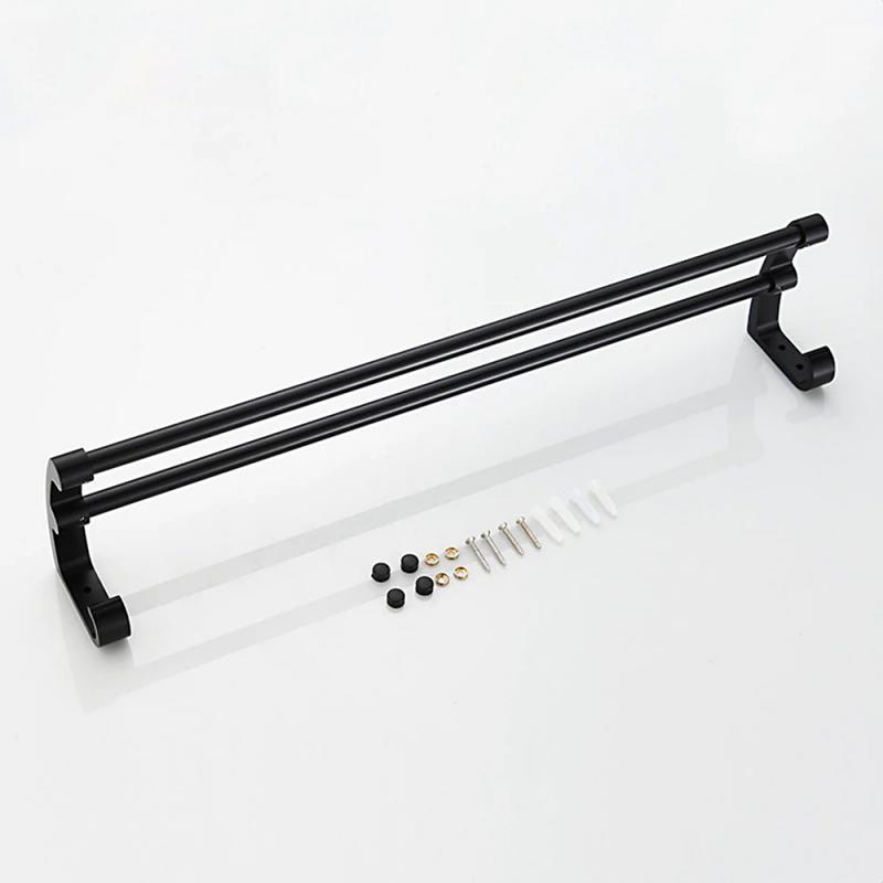 Полотенцедержатель двойной, чёрный LEDEME L5509