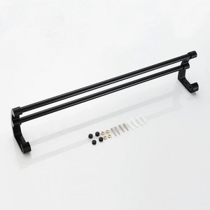 Полотенцедержатель двойной, чёрный LEDEME L5509