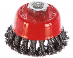 Корщетка для УШМ 75мм чашка, витая YIDA T358604