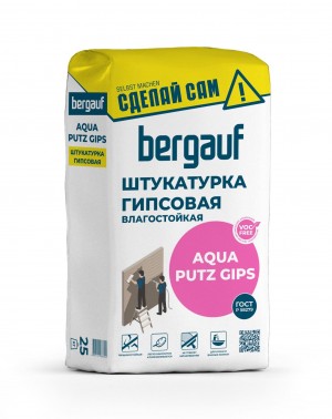 Штукатурка гипсовая Bergauf Aqua Putz Gips 25кг