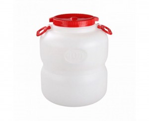 Бочка 40 л пищевая белая/цветная КРУГЛАЯ дачная РАДИАН