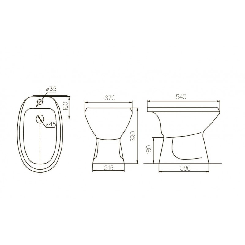 Биде "Люкс" белое г.Киров