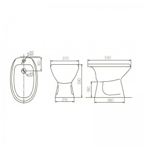 Биде "Люкс" белое г.Киров