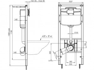 Инсталяции с унитазом,крышкой,клавишей белой,овальн.WN1110