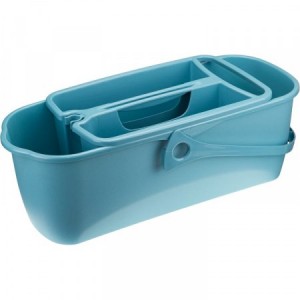 Ведро для уборки 17л ГРАНД с органайзером (серо-голубой)