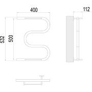 Полотенцесушитель М-образный (М-1) 500*400 D-32мм с полкой
