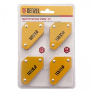 Набор из 4 магнитных фиксаторов для сварочных работ// Denzel 97555