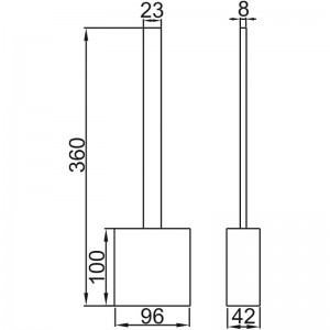 Ершик туалетный (голубой)) LEDEME L917B