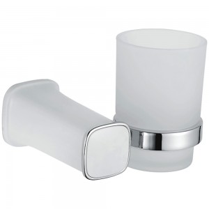 Стакан одинарный настенный (стекло) белый L30206W Ledeme