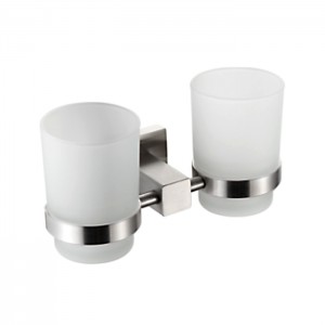 Держатель + 2 стакана, сатин FRAP F30308