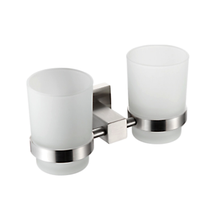 Держатель + 2 стакана, сатин FRAP F30308