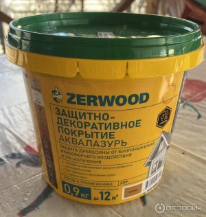 Защитно-декоративное покрытие АКВАЛАЗУРЬ сосна 0,9 кг ZERWOOD 6214