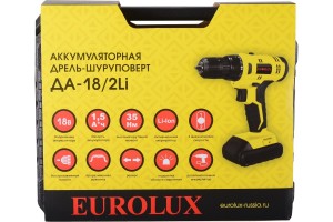 Дрель аккумуляторная ДА-18/2Li EUROLUX 72/14/40