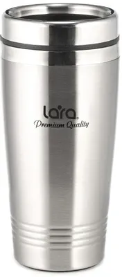Термокружка LARA - 500мл, высота 18см, диаметр 8см, стальная внутренняя и внешняя пов-ти LR04-35