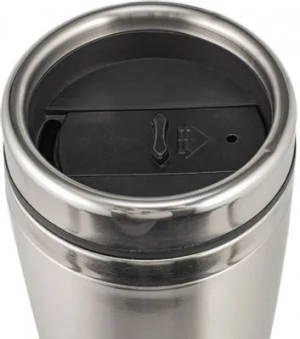 Термокружка LARA - 500мл, высота 18см, диаметр 8см, стальная внутренняя и внешняя пов-ти LR04-35