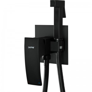 Смеситель с гигиеническим душем черный GAPPO G7207-6