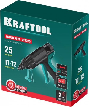 Пистолет термоклеевой электрический Grand 200 d 11-12 мм 25 г/мин KRAFTOOL 06839