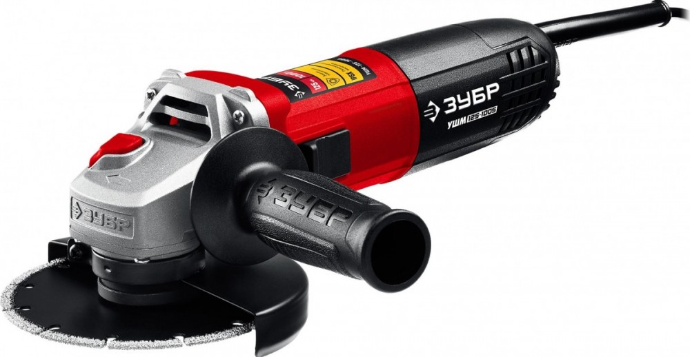 Угловая шлифовальная машина ЗУБР УШМ-125-1005 (1000Вт, 125мм)