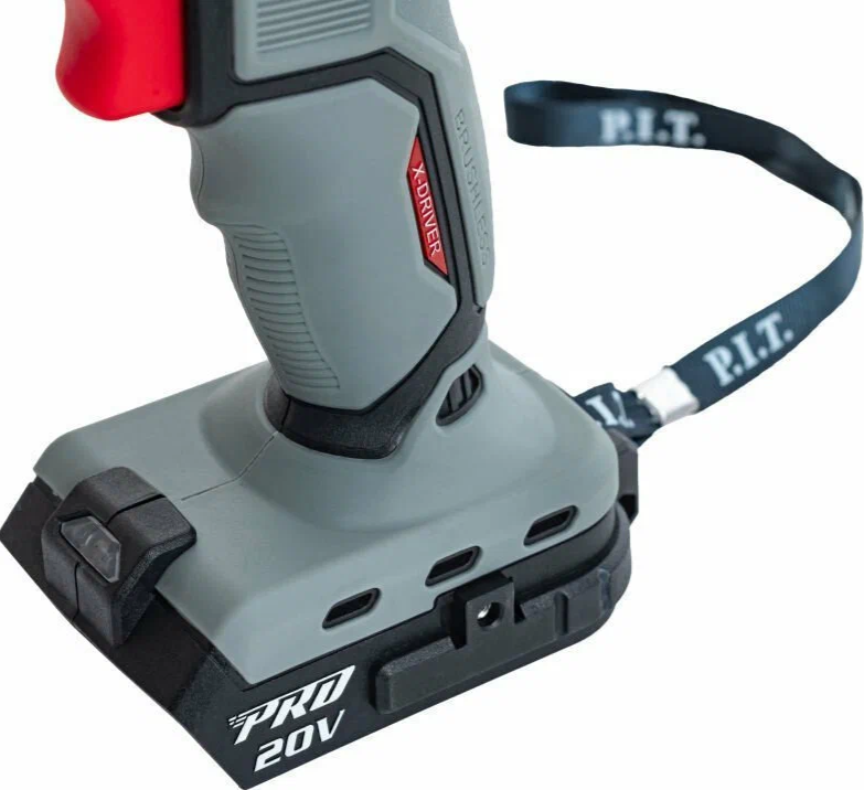 Дрель аккумуляторная P.I.T PSB20H-13C X-DRIVER SOLO (20В, 110Нм, 2ск, ударная, б/щ)
