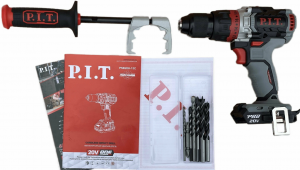 Дрель аккумуляторная P.I.T PSB20H-13C X-DRIVER SOLO (20В, 110Нм, 2ск, ударная, б/щ)