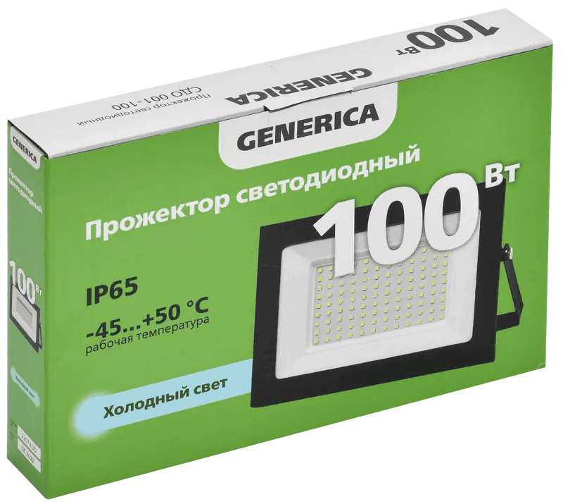 Прожектор светодиодный СДО 001-100 6500К IP65 GENERICA LPDO501-100-65-K02-G