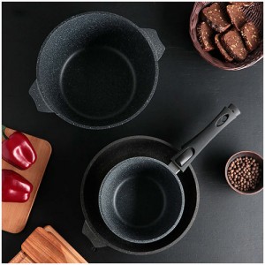 Набор литой алюминиевой посуды №1 с АП Гранит. Арт. 001701