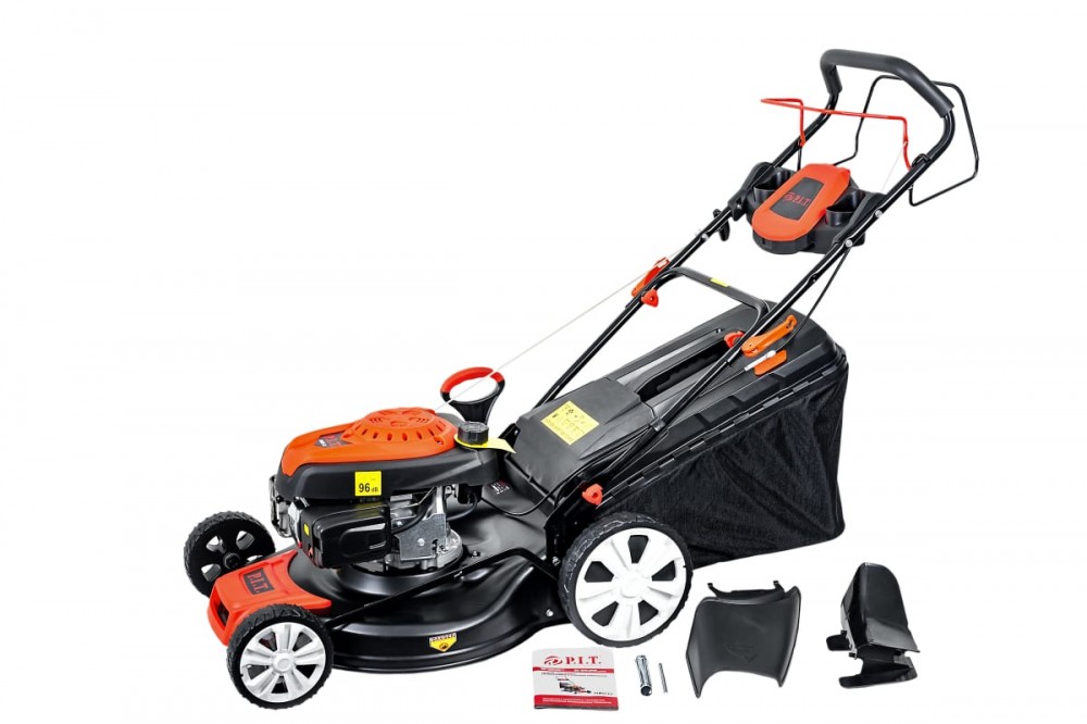 Газонокосилка бензиновая P.I.T PLM 51-C2 (самоходная 3,5 л.с, мешок 60л,4т)