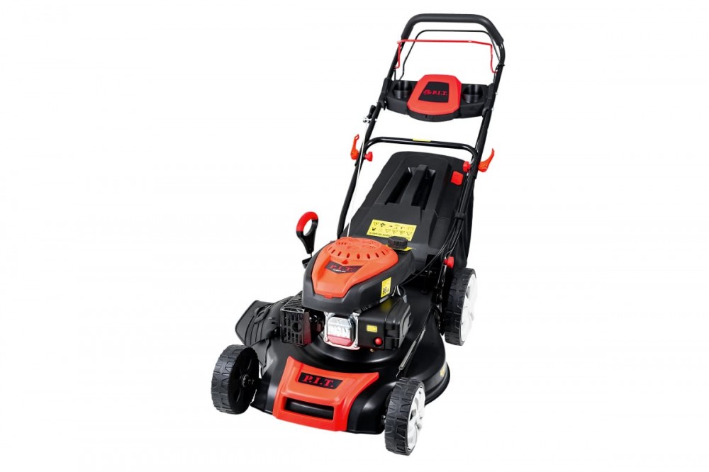 Газонокосилка бензиновая P.I.T PLM 51-C2 (самоходная 3,5 л.с, мешок 60л,4т)