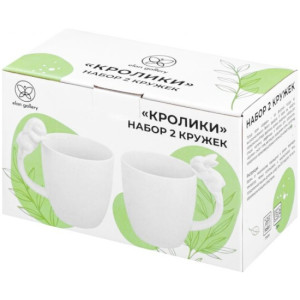Набор 2 кружек "Кролики" 12*8,5*11,5 см 350 мл фарфор 950231