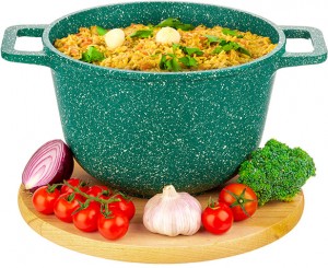 Казан 3 л ГАРМОНИЯ ВКУСА "Изумруд" 28*21,5*18,5 см 3 л, с крышкой ф20 120605