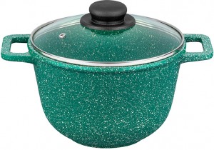 Казан 3 л ГАРМОНИЯ ВКУСА "Изумруд" 28*21,5*18,5 см 3 л, с крышкой ф20 120605