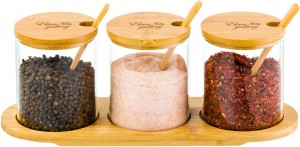 Набор 3 банок для специй "Crystal glass" 29*9,5*10,5 см, 8*8*9,7 см 380 мл 360065