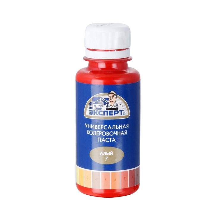 Паста колеровочная универсал. алый №7 ЭКСПЕРТ 0,1л
