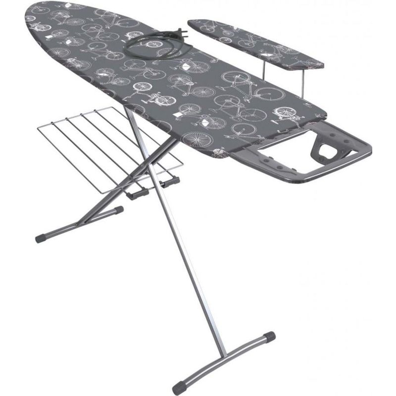 Доска гладильная фанера NIKA 7 авт. (1220*380) подрук.,подст. под утюг, полка д/б, удл. Н7 NIKA