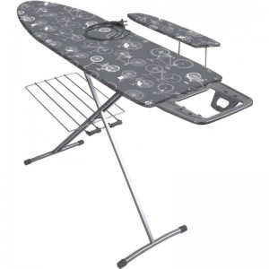 Доска гладильная фанера NIKA 7 авт. (1220*380) подрук.,подст. под утюг, полка д/б, удл. Н7 NIKA