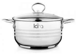 Кастрюля LARA (нерж) серия STANDART 7*1л 26*14,5см LR02-06