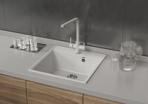Мойка ULGRAN Quartz Forte 505-02 505*505 мм лен