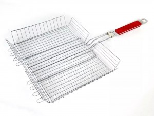 Решетка для барбекю ГЛУБОКАЯ МАЛАЯ 220*220*50, с ручкой 540 мм, ХРОМ арт. 999630