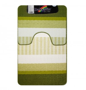 Коврик в ванную STARLOOP САНАКС двойной ЗЕЛЁНЫЙ, 550*900, 550*450 мм 00824