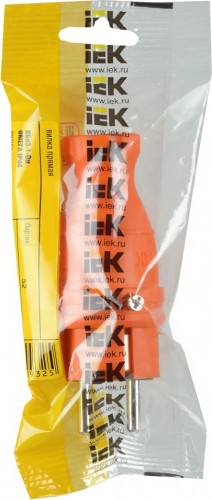 Вилка прямая ОМЕГА ВБп3-1-0м IP44 каучук оранжевая IEK PKR01-016-2-K09