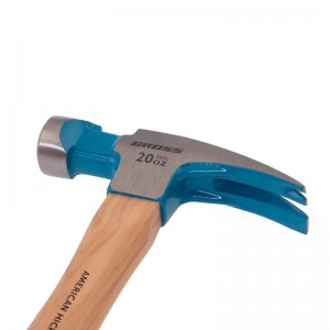 Молоток-гвоздодер,560 г магнит, обрезиненная рукоятка AMERICAN HICKORY GROSS 10419