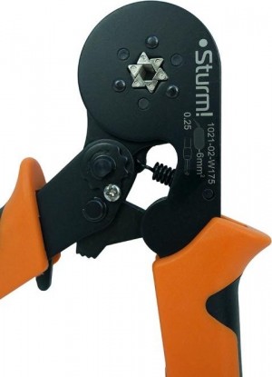 Пресс-клещи для втулочных наконечников 0.25-6 мм2 гексагональный профиль Sturm! 1021-02-W175