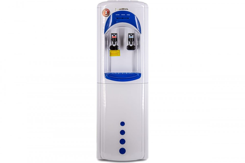 Кулер "Aqua Work" 17LDR (бело-синий), эл.охл, нажим кружкой