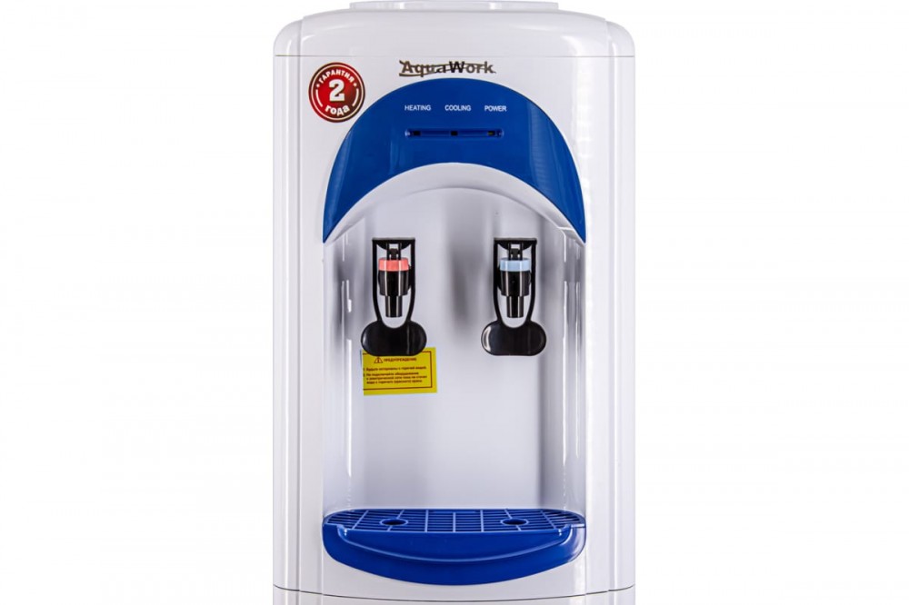 Кулер "Aqua Work" 17LDR (бело-синий), эл.охл, нажим кружкой