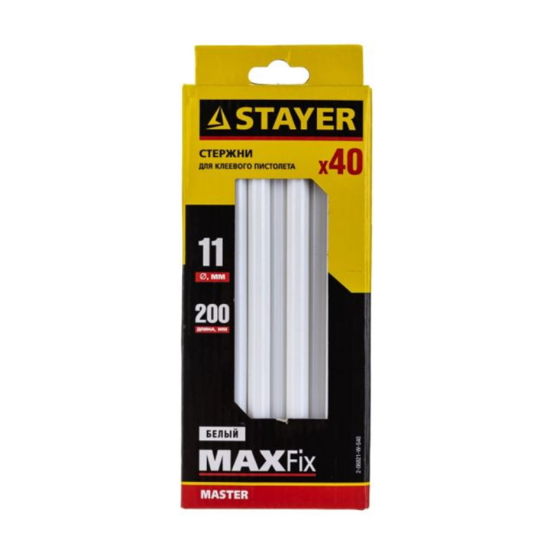 Стержни д/клеевых пистолетов 11*200 белый по керамике и пластику STAYER 2-06821-W-S40 (цена за 1шт.)