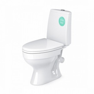 Унитаз-компакт "W 101" GESSO кос.выпуск, ниж. подвод,1 уров. арматура, сид. полипропилен