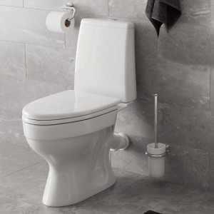 Унитаз-компакт "W 101" GESSO кос.выпуск, ниж. подвод,1 уров. арматура, сид. полипропилен