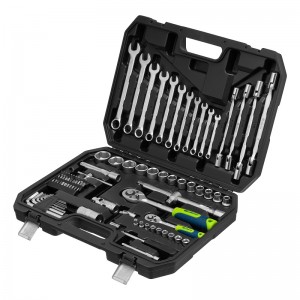 Набор инструментов, 1/2", 1/4", пластиковый кейс 89 предметов Сибртех 13396